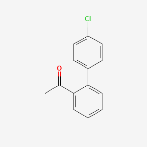 molecular formula C14H11ClO B8817439 1-(4'-Chloro-[1,1'-biphenyl]-2-yl)ethanone CAS No. 893739-17-8