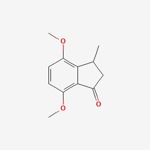 molecular formula C12H14O3 B8817524 4,7-Dimethoxy-3-methyl-2,3-dihydro-1H-inden-1-one CAS No. 59743-67-8