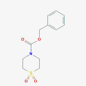molecular formula C12H15NO4S B8817528 Benzyl thiomorpholine-4-carboxylate 1,1-dioxide CAS No. 140174-14-7