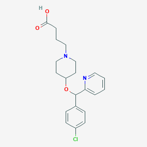 molecular formula C21H25ClN2O3 B8817543 4-(4-((4-Chlorophenyl)(pyridin-2-yl)methoxy)piperidin-1-yl)butanoic acid 