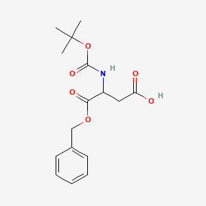 molecular formula C16H21NO6 B8817549 2-(tert-Butoxycarbonylamino)succinic acid 1-benzyl ester 