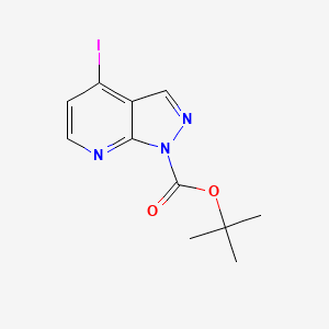 molecular formula C11H12IN3O2 B8817576 tert-Butyl 4-iodo-1H-pyrazolo[3,4-b]pyridine-1-carboxylate CAS No. 945599-35-9