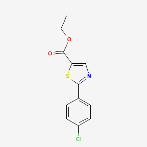 molecular formula C12H10ClNO2S B8817605 Ethyl 2-(4-chlorophenyl)thiazole-5-carboxylate CAS No. 886369-30-8
