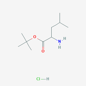 molecular formula C10H22ClNO2 B8817635 Tert-butyl 2-amino-4-methylpentanoate hydrochloride 