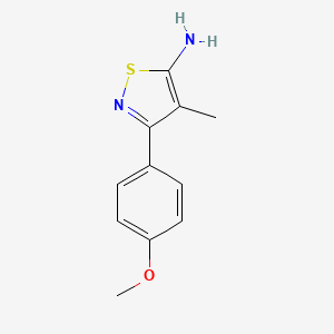 molecular formula C11H12N2OS B8817661 3-(4-Methoxyphenyl)-4-methylisothiazol-5-amine CAS No. 1050392-29-4