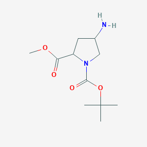 molecular formula C11H20N2O4 B8817694 1-Tert-butyl 2-methyl 4-aminopyrrolidine-1,2-dicarboxylate 