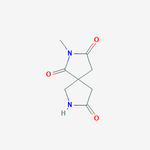 molecular formula C8H10N2O3 B8817703 2-Methyl-2,7-diazaspiro[4.4]nonane-1,3,8-trione CAS No. 91189-24-1