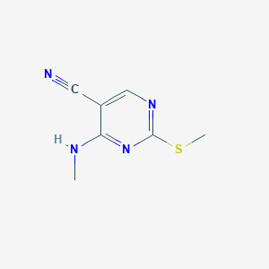 molecular formula C7H8N4S B8817722 4-(Methylamino)-2-(methylthio)pyrimidine-5-carbonitrile CAS No. 185040-27-1
