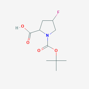 molecular formula C10H16FNO4 B8817792 4-fluoro-1-[(2-methylpropan-2-yl)oxycarbonyl]pyrrolidine-2-carboxylic Acid 