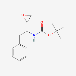 molecular formula C15H21NO3 B8817809 tert-butyl N-[1-(oxiran-2-yl)-2-phenylethyl]carbamate 