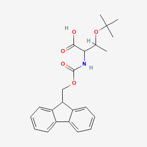 molecular formula C23H27NO5 B8817825 2-((((9H-Fluoren-9-yl)methoxy)carbonyl)amino)-3-(tert-butoxy)butanoic acid 