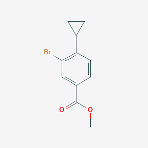 molecular formula C11H11BrO2 B8817832 Methyl 3-bromo-4-cyclopropylbenzoate CAS No. 1131615-05-8