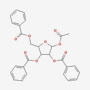 molecular formula C28H24O9 B8817845 alpha-D-Ribofuranose 1-acetate 2,3,5-tribenzoate CAS No. 70832-64-3