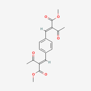 Dimethyl 2,2'-(1,4-phenylenebis(methaneylylidene))bis(3-oxobutanoate)