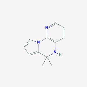 molecular formula C12H13N3 B008818 7,7-Dimethyl-2,8,13-triazatricyclo[7.4.0.02,6]trideca-1(9),3,5,10,12-pentaene CAS No. 102064-38-0