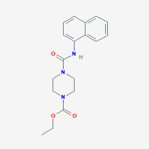 molecular formula C18H21N3O3 B008820 1-Piperazinecarboxylic acid, 4-(1-naphthylcarbamoyl)-, ethyl ester CAS No. 101976-06-1