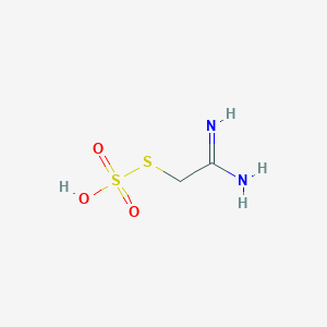 molecular formula C2H6N2O3S2 B088209 Methanethiol, amidino-, hydrogen thiosulfate CAS No. 10319-70-7