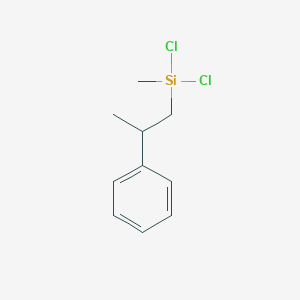 molecular formula C10H14Cl2Si B088211 Dichloromethyl(2-phenylpropyl)silane CAS No. 13617-28-2