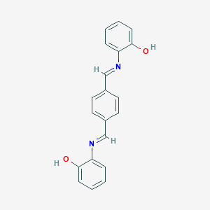 molecular formula C20H16N2O2 B088216 Phenol, 2,2'-(p-phenylenebis(methylidyneimino))di- CAS No. 13060-68-9