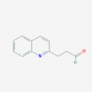 molecular formula C12H11NO B088218 3-(Quinolin-2-yl)propanal CAS No. 1221280-87-0