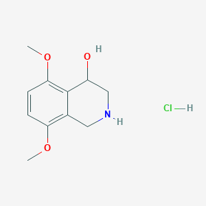 molecular formula C11H15NO3 B008828 5,8-Dimethoxy-1,2,3,4-tetrahydroisoquinolin-4-ol hydrochloride CAS No. 102073-77-8