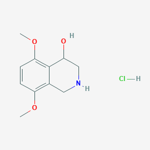 molecular formula C11H16ClNO3 B008828 5,8-Dimethoxy-1,2,3,4-tetrahydroisoquinolin-4-ol hydrochloride CAS No. 102073-77-8