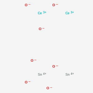 molecular formula Ce2O7Sn2+2 B088310 Dicerium ditin heptaoxide CAS No. 12515-32-1
