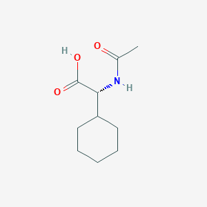 molecular formula C10H17NO3 B088329 (r)-Acetylamino-cyclohexyl-acetic acid CAS No. 14429-43-7