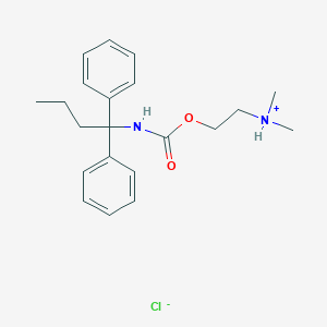 molecular formula C21H29ClN2O2 B008833 1,1-Diphenylbutylcarbamic acid 2-dimethylaminoethyl ester hydrochloride CAS No. 101491-78-5