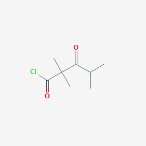 molecular formula C8H13ClO2 B088381 2,2,4-Trimethyl-3-oxopentanoyl chloride CAS No. 10472-34-1