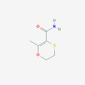 molecular formula C6H9NO2S B088390 1,4-Oxathiin-3-carboxamide,5,6-dihydro-2-methyl-(8CI,9CI) CAS No. 13584-27-5