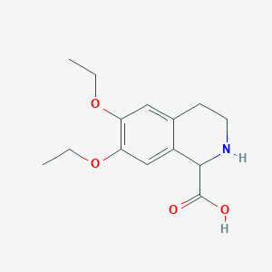 molecular formula C14H19NO4 B088396 6,7-Diethoxy-1,2,3,4-tetrahydroisoquinoline-1-carboxylic acid CAS No. 1214084-57-7