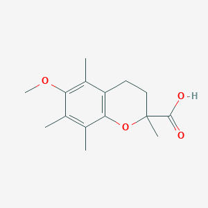 molecular formula C15H20O4 B008841 6-methoxy-2,5,7,8-tetramethyl-chroman-2-carboxylic Acid CAS No. 106461-96-5