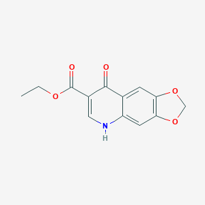 molecular formula C13H11NO5 B088429 Ethyl 8-hydroxy-[1,3]dioxolo[4,5-g]quinoline-7-carboxylate CAS No. 14205-65-3
