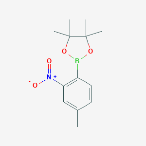 molecular formula C13H20BNO5 B088436 4,4,5,5-Tetramethyl-2-(4-methyl-2-nitrophenyl)-1,3,2-dioxaborolane CAS No. 1256359-10-0