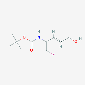 molecular formula C10H18FNO3 B008847 tert-butyl N-[(E)-1-fluoro-5-hydroxypent-3-en-2-yl]carbamate CAS No. 102420-42-8