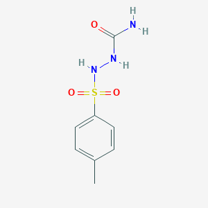 molecular formula C8H11N3O3S B088488 苯磺酸，4-甲基-，2-(氨基羰基)酰肼 CAS No. 10396-10-8
