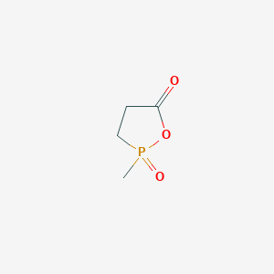 molecular formula C4H7O3P B088492 2-Methyl-1,2-oxaphospholan-5-one 2-oxide CAS No. 15171-48-9