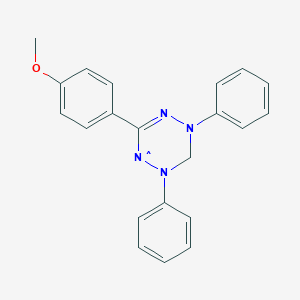 molecular formula C21H19N4O B088495 6-(4-Methoxyphenyl)-2,4-diphenylverdazyl CAS No. 13761-37-0