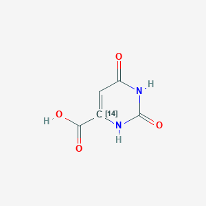 molecular formula C5H4N2O4 B088506 2,4-Dioxo-(614C)1H-pyrimidine-6-carboxylic acid CAS No. 13186-54-4