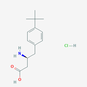 molecular formula C14H22ClNO2 B088529 (S)-3-Amino-4-(4-(tert-butyl)phenyl)butanoic acid hydrochloride CAS No. 1217789-95-1