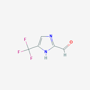 molecular formula C5H3F3N2O B008853 5-(Trifluoromethyl)-1H-imidazole-2-carbaldehyde CAS No. 102808-02-6