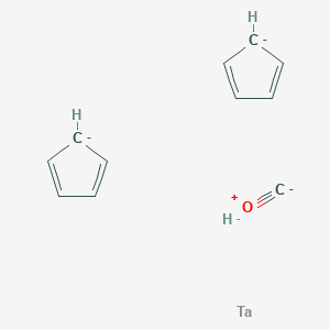 molecular formula C11H11OTa-3 B088561 Tantalum, carbonyl bis(eta5-cyclopentadienyl) hydride CAS No. 11105-69-4