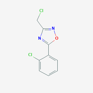 molecular formula C9H6Cl2N2O B008857 3-(Chloromethyl)-5-(2-chlorophenyl)-1,2,4-oxadiazole CAS No. 110704-33-1