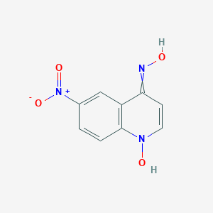 molecular formula C9H7N3O4 B088586 N-(1-hydroxy-6-nitroquinolin-4-ylidene)hydroxylamine CAS No. 13442-15-4