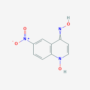 molecular formula C9H7N3O4 B088586 4-(Hydroxyamino)-6-nitroquinoline 1-oxide CAS No. 13442-15-4