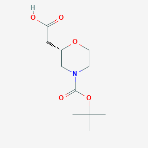 molecular formula C11H19NO5 B088599 (S)-N-Boc-Morpholine-2-acetic acid CAS No. 1257850-82-0