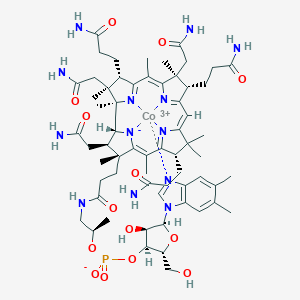 molecular formula C62H88CoN13O14P B088609 Cobalamin CAS No. 13408-78-1