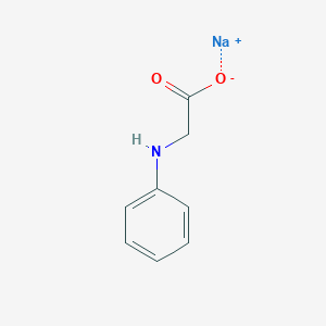molecular formula C8H8NNaO2 B088616 Glycine, N-phenyl-, monosodium salt CAS No. 10265-69-7