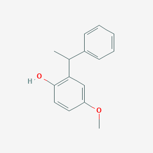molecular formula C15H16O2 B088622 4-Methoxy-2-(1-phenylethyl)phenol CAS No. 10446-37-4